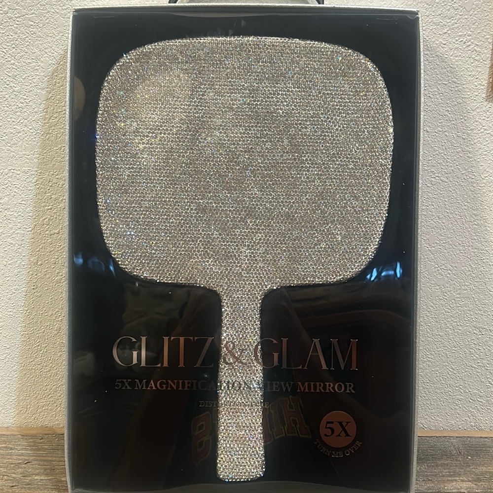Glitz & Glam Rhinestone Magnifying Mirror